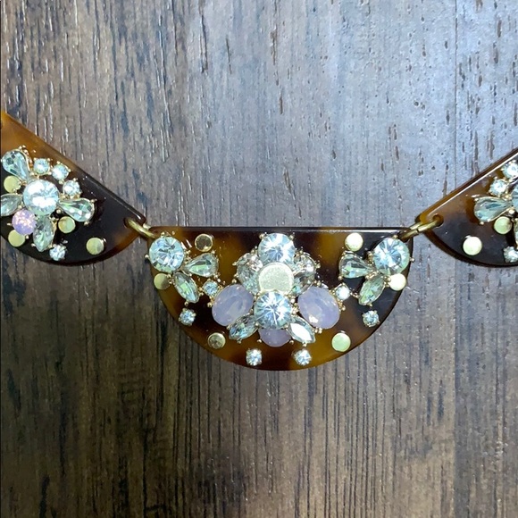 J.crew choker necklace in tortoise and crystal detail - Picture 6 of 9